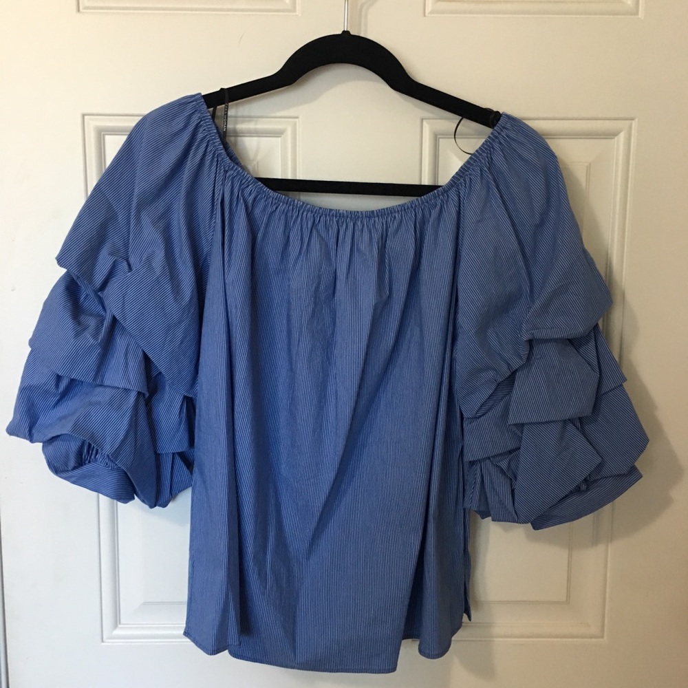 ruffle off the shoulder top